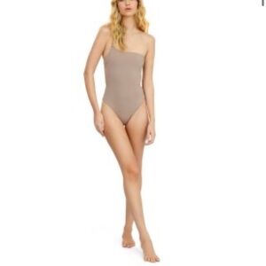 KIBYS Swim Roxy One Piece Bathing Suit Large NWT $130 Taupe Summer Soul